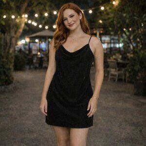 Banana Republic Little Black Velvet Bodycon Dress, Size Small